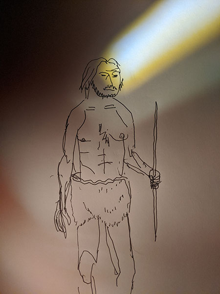 Illuminated Caveman